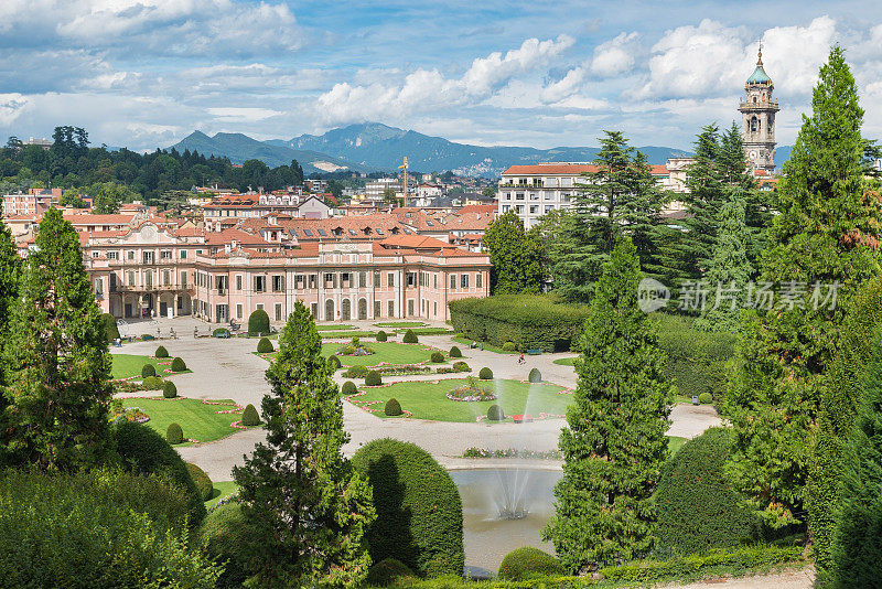 典型和著名的对称的意大利花园(giardino all'italiana)或正式的花园(giardino formale)，位于意大利瓦雷兹市中心